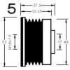 VOLVO 31251073 Alternator Freewheel Clutch